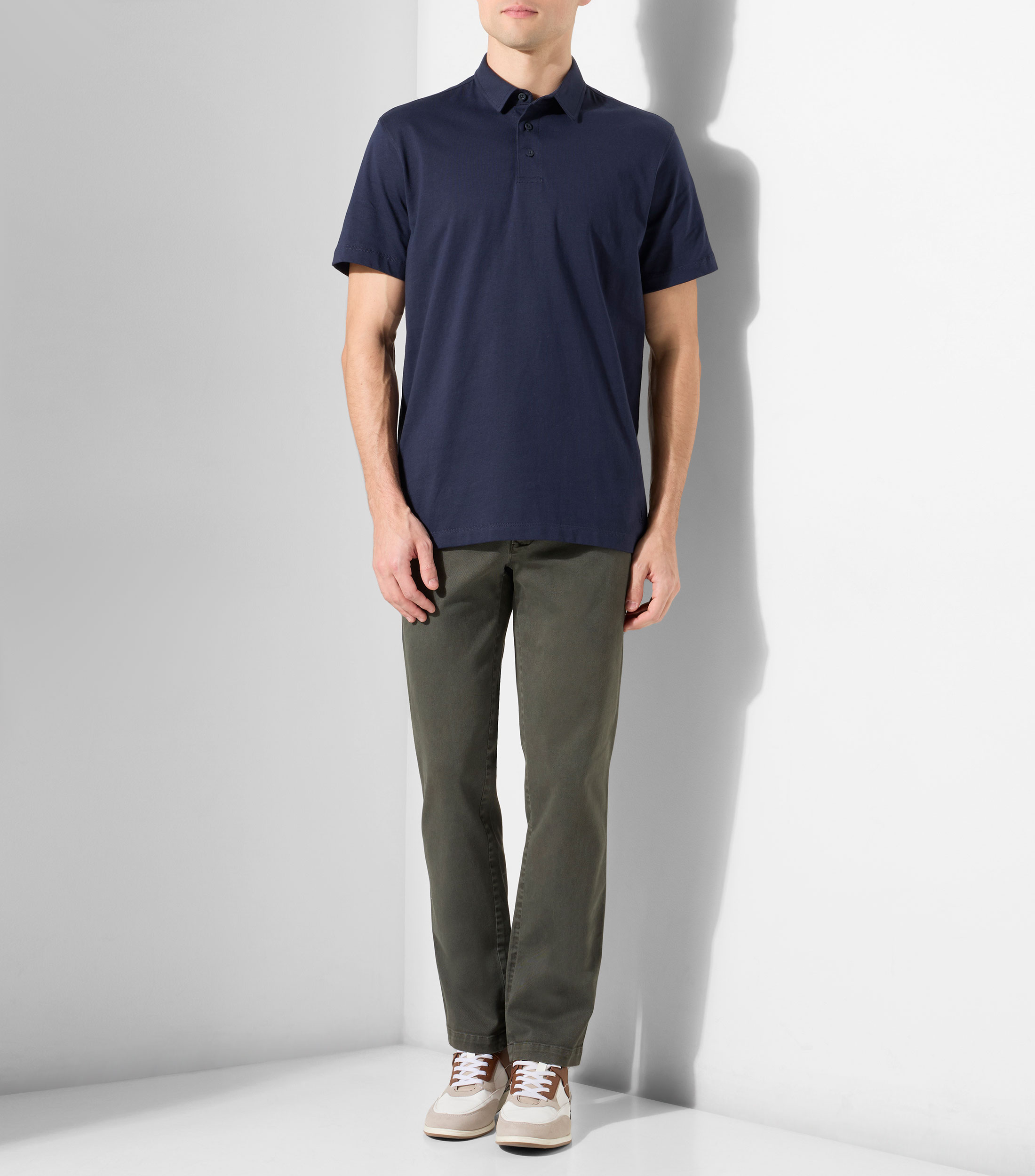 Playera tipo polo manga corta lisa Hombre